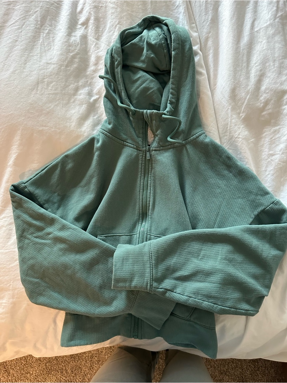 Target Women's Zip-Up Hoodie in Sage Green/ dark teal
